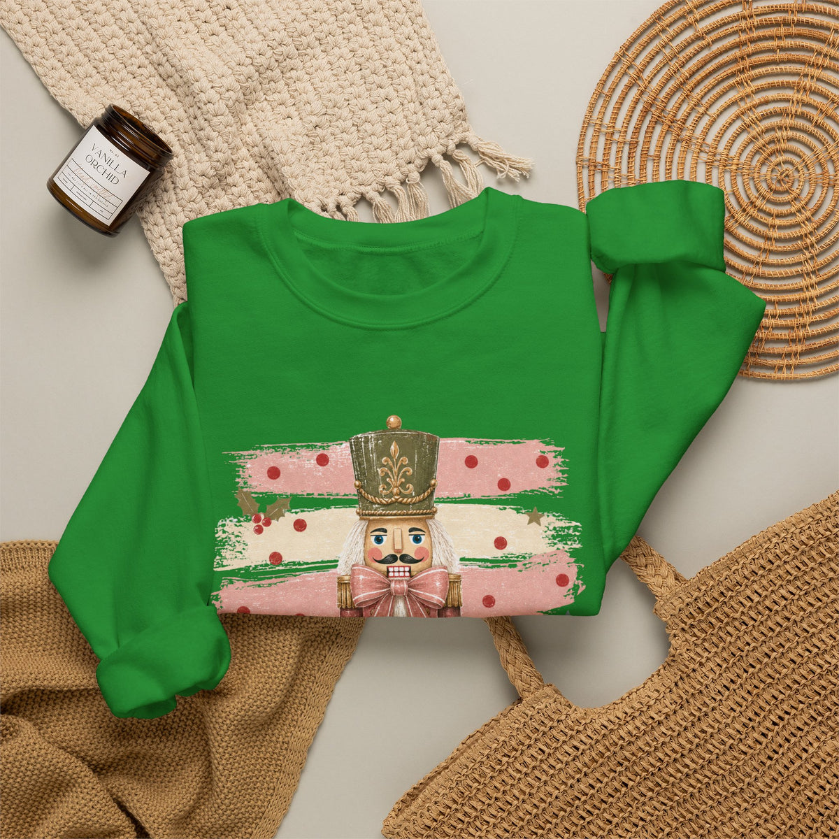 Coquette Nutcracker Sweatshirt, Pink Bow Christmas Crewneck, Nutcracker Christmas Shirt, Girly Holiday Sweatshirt, Vintage Christmas Gift