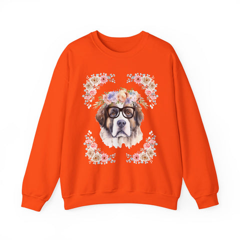 Geeky Goddess Saint Bernard Unisex Crewneck Sweatshirt