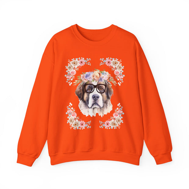 Geeky Goddess Saint Bernard Unisex Crewneck Sweatshirt