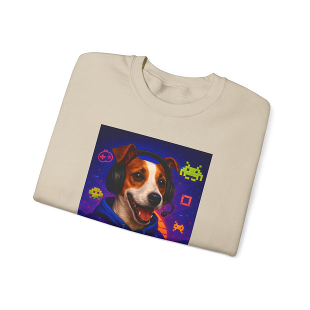 Gaming Jack Russell Controller sweatshirt | Retro Arcade Gamer Puppy Graphic