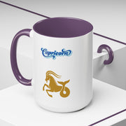'Capricorn' Zodiac Accent Coffee Mug