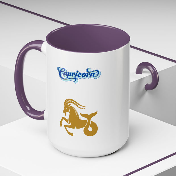 'Capricorn' Zodiac Accent Coffee Mug