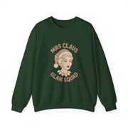 Mrs Claus Glam Squad Sweatshirt | Retro Mrs. Claus Illustration, Christmas Holiday Crewneck