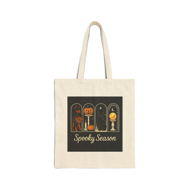 Spooky Season Doberman Cotton Canvas Tote Bag