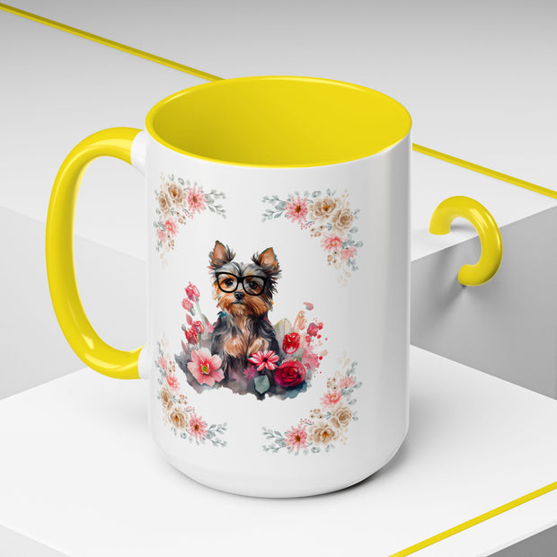 Geeky Goddess Yorkie Accent Coffee Mug