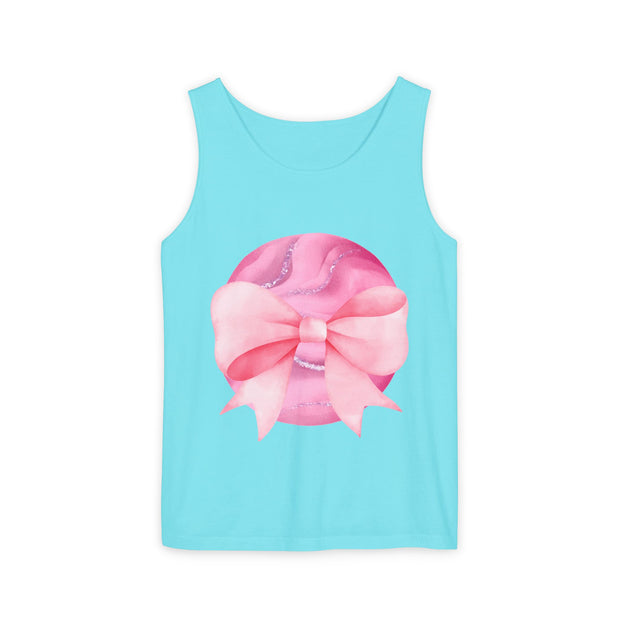 Pink Planet Wrapped In Bow Unisex Tank Top