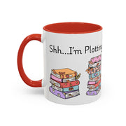 'Shhh...I'm Plotting' Accent Coffee Mug