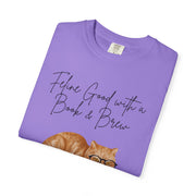 'Feline Good with a Book & Brew' Unisex T-Shirt