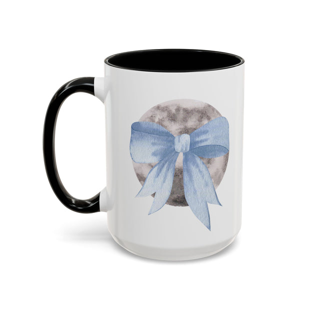 Moon Wrapped In A Bow Accent Coffee Mug