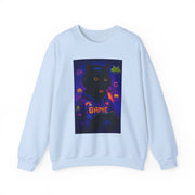 Cozy Gamer Cat Sweatshirt - Unisex Heavy Blend™ Crewneck, Perfect for Gaming Nights, Halloween, Cat Lovers, Gift Ideas, Comfortable Wear