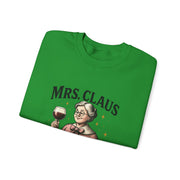 Mrs. Claus Wine Club Sweatshirt - Cozy Gift for Wine Lovers, Holiday Apparel, Funny Christmas Sweatshirt, Sip Happens Fashion