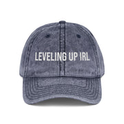 'Leveling Up In IRL' Vintage Embroidered Cap