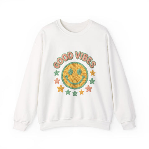 Good Vibes Crewneck Sweatshirt, Cozy Unisex Sweatshirt, Happy Apparel Gift, Positive Energy Fashion, Comfortable Casual Wear, Trendy [...]