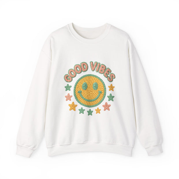 Good Vibes Crewneck Sweatshirt, Cozy Unisex Sweatshirt, Happy Apparel Gift, Positive Energy Fashion, Comfortable Casual Wear, Trendy [...]