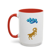 'Aries' Zodiac Accent Coffee Mug