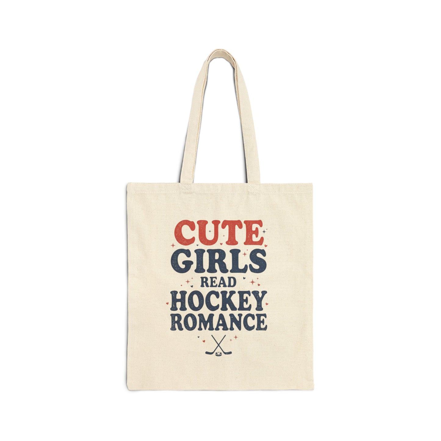 Cute Girls Read Hockey Romance Tote Bag, Hockey Romance Booktok Canvas Tote, Sports Romance Reader Gift Bag