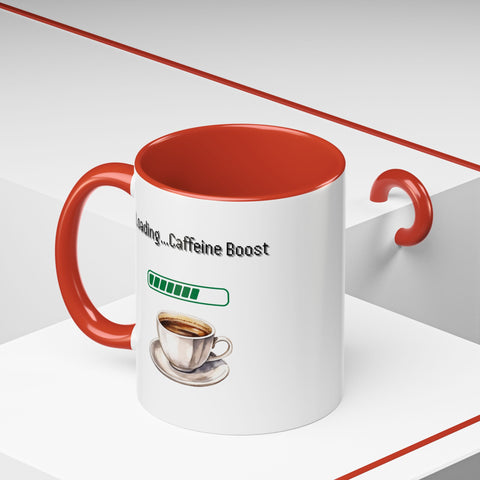 'Loading...Caffeine Boost' Accent Coffee Mug