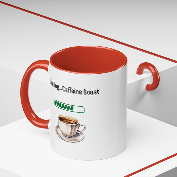 'Loading...Caffeine Boost' Accent Coffee Mug
