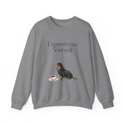 'Espawresso Yourself' Dachshund Unisex Crewneck Sweatshirt