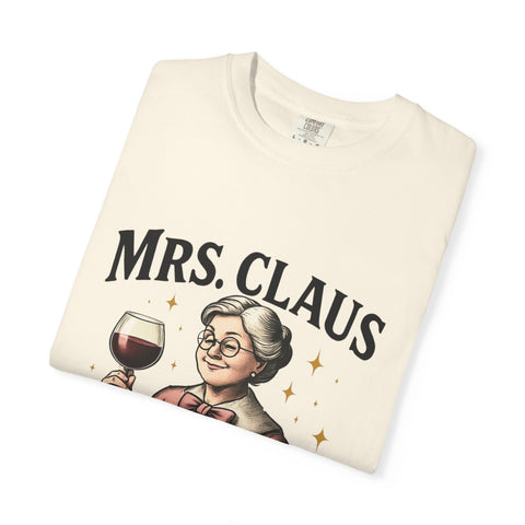 Mrs. Claus Wine Club T-Shirt, Fun Christmas Tee, Holiday Humor Shirt, Unique Gift for Wine Lovers, Mrs Claus Wine Lover Apparel