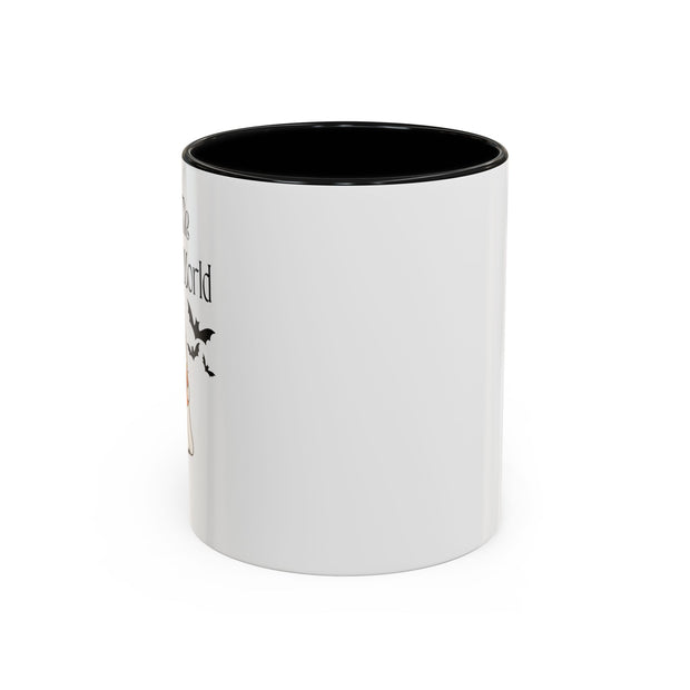 'You and Me Against The World' Accent Coffee Mug