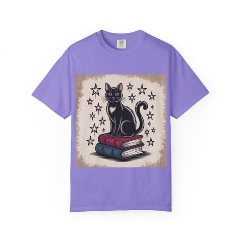 Cat and Book Lover's T-Shirt,