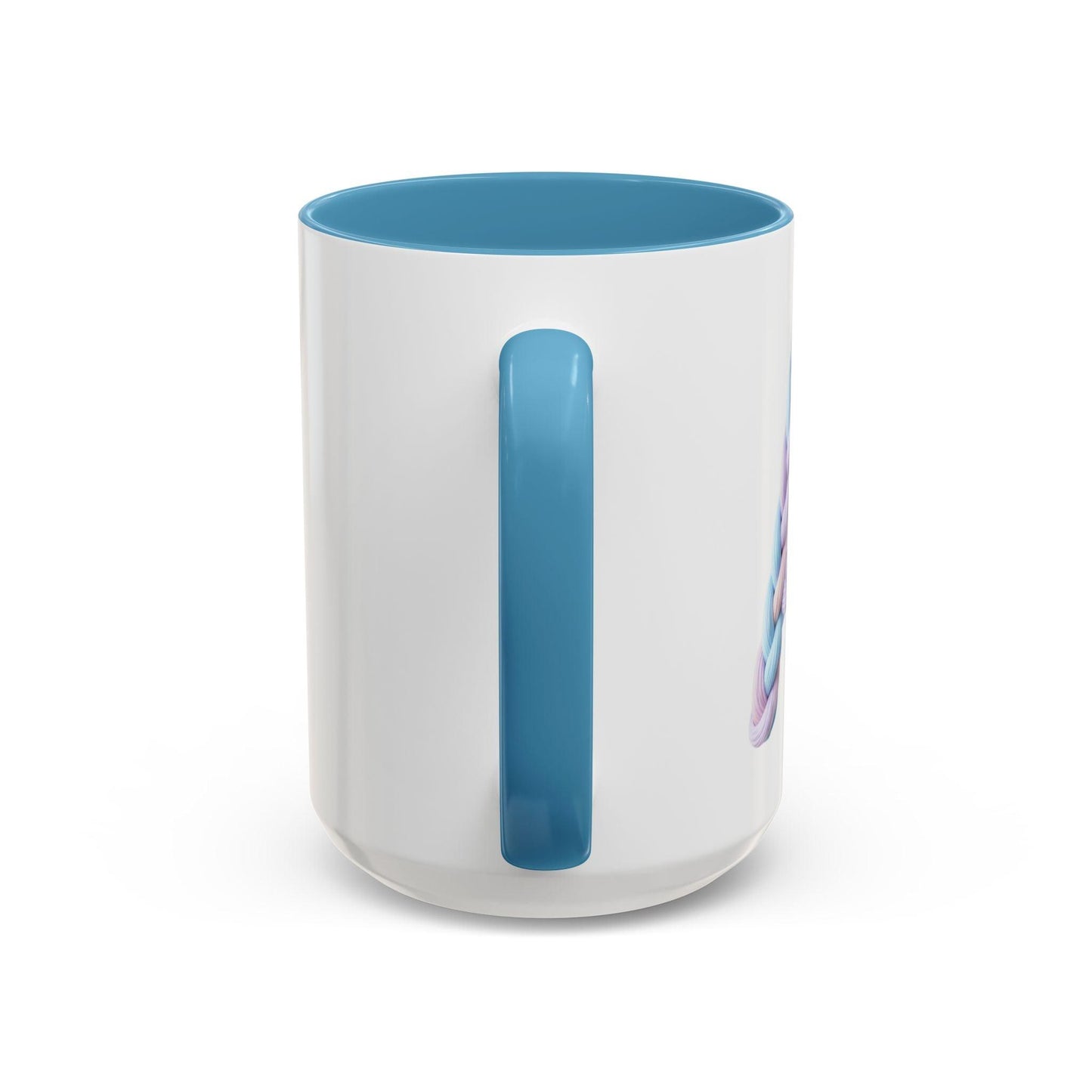 Minimalist Embroidery Typography Accent Coffee Mug | Pastel Thread Design