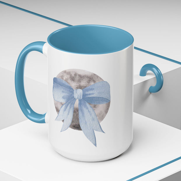 Moon Wrapped In A Bow Accent Coffee Mug