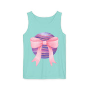 Pink/Purple Planet Wrapped In Bow Unisex Tank Top