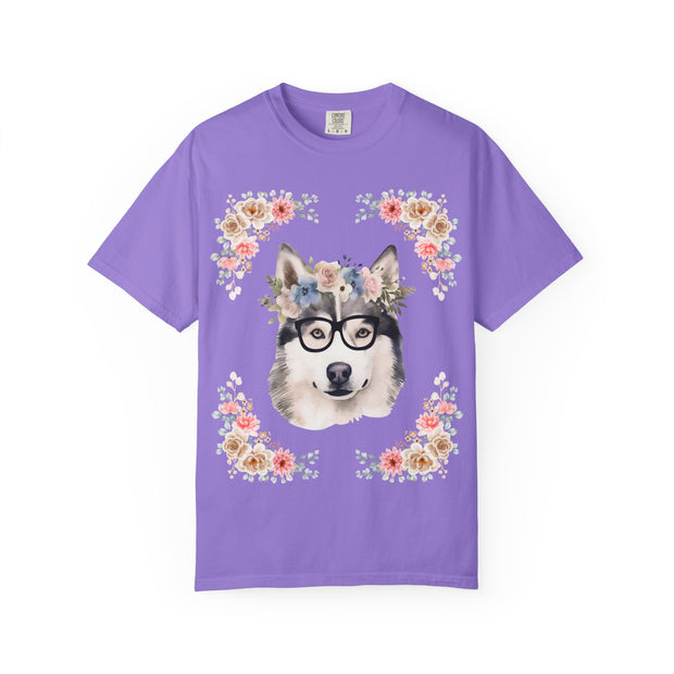 Geeky Goddess Siberian Husky Unisex T-Shirt