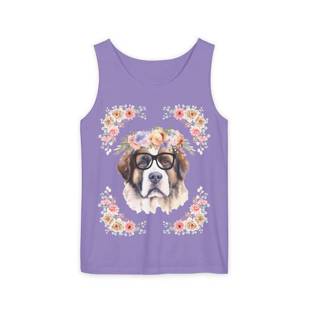 Geeky Goddess Saint Bernard Unisex Tank Top