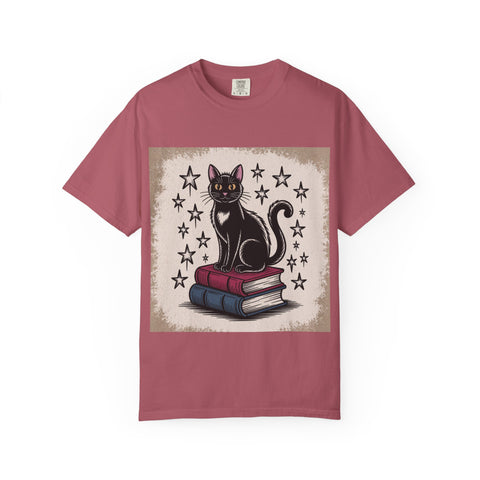 Cat and Book Lover's T-Shirt,