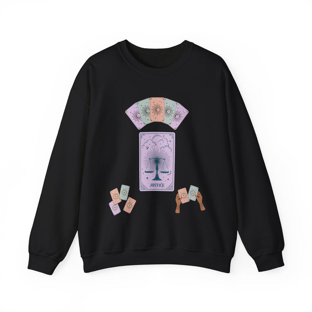 'Justice' Tarot Card Unisex Crewneck Sweatshirt