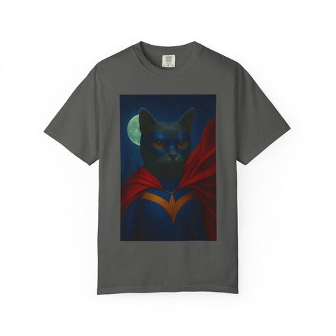 Superhero Dark Gray Cat Unisex T-shirt