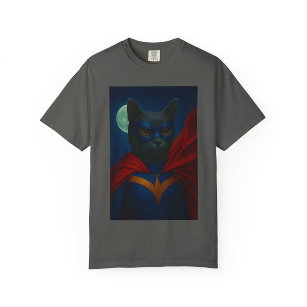 Superhero Dark Gray Cat Unisex T-shirt