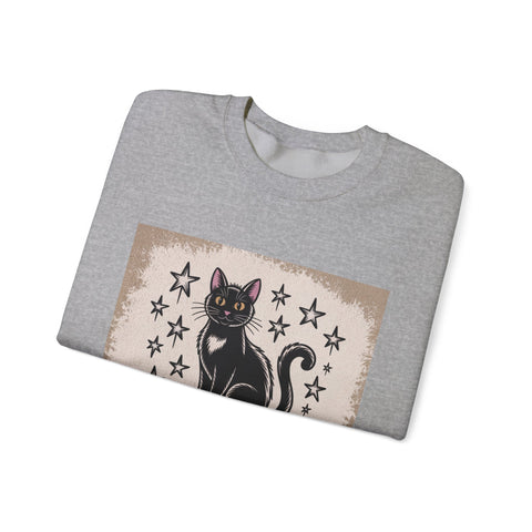 Cat and Book Lover's Crewneck Sweatshirt