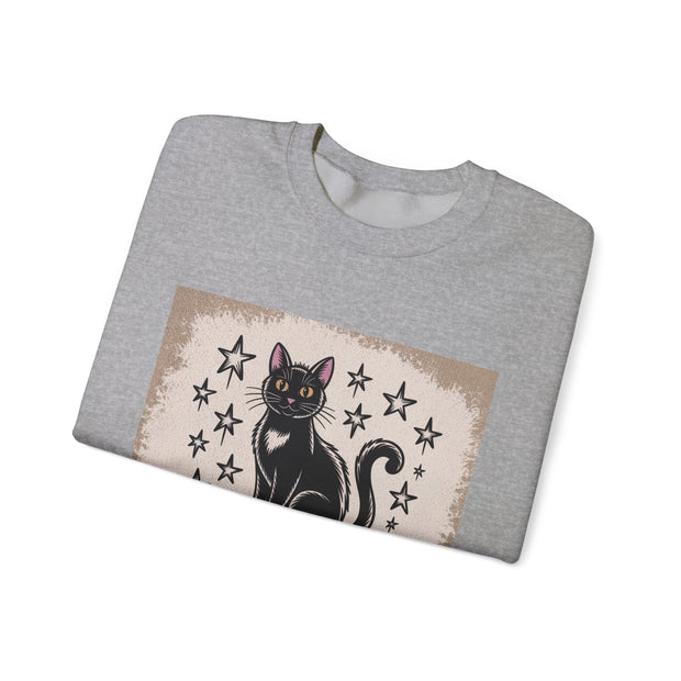 Cat and Book Lover's Crewneck Sweatshirt