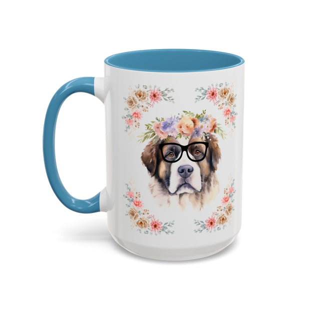 Geeky Goddess Saint Bernard Accent Coffee Mug