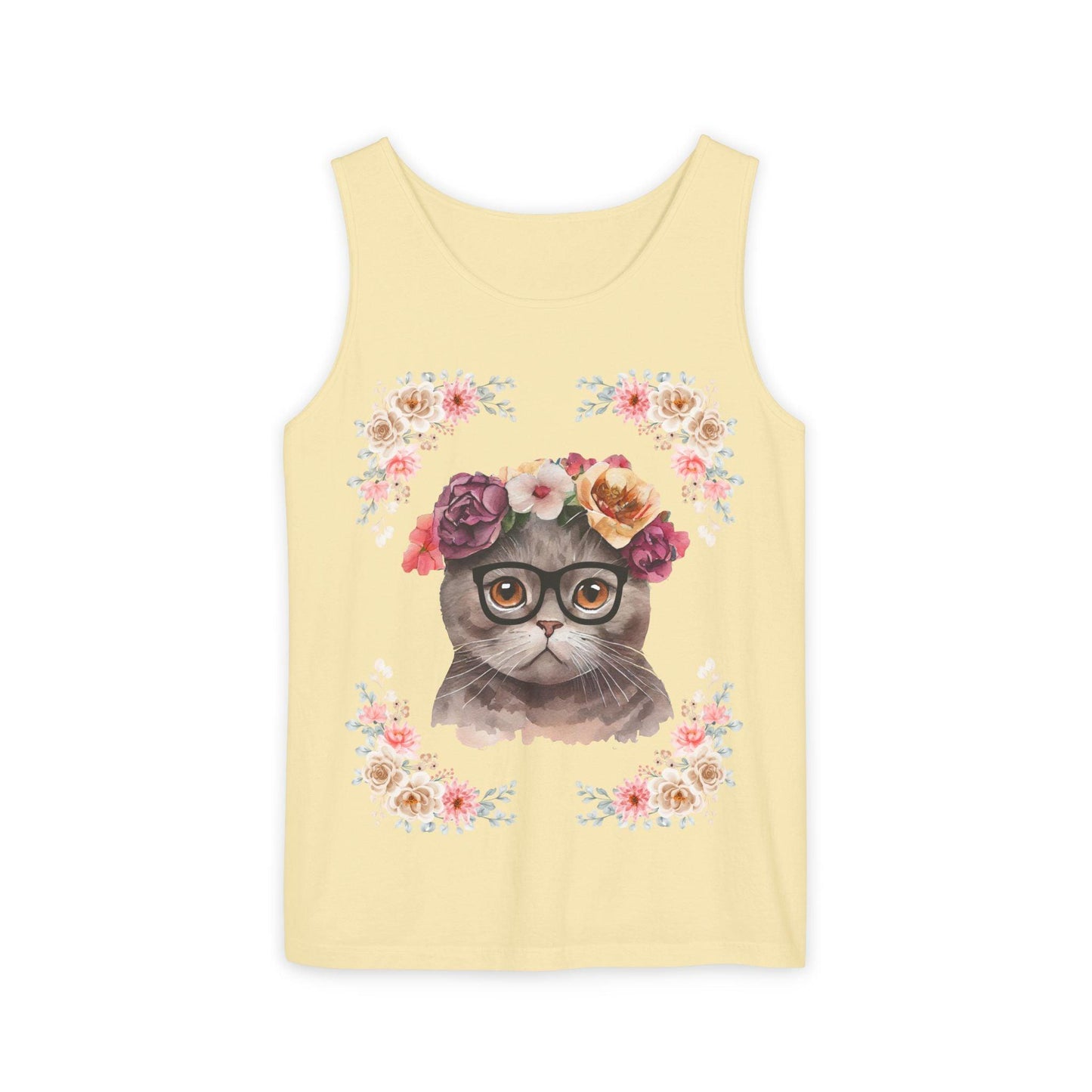 Geeky Goddess Dark Gray Cat Unisex Tank Top