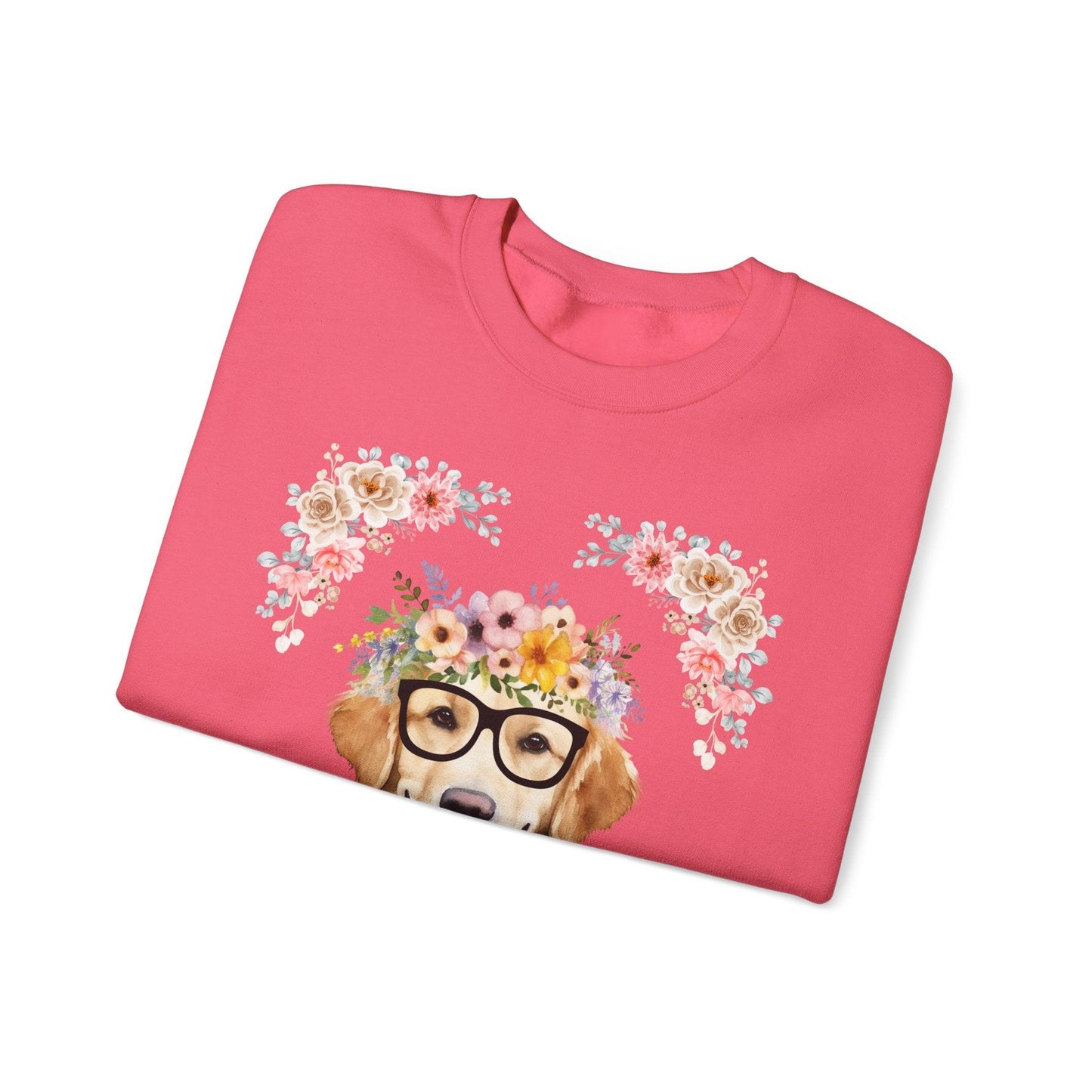 Geeky Goddess Golden Retriever Unisex Crewneck Sweatshirt