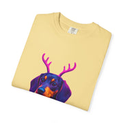 Dachshund in Reindeer Antlers T-Shirt | Christmas Sweater Lights Design