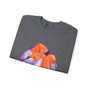 Purple Pumpkin Wrapped In A Bow Unisex Crewneck Sweatshirt