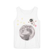 Astronaut Flying To The Moon Unisex Tank Top
