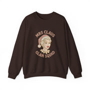 Mrs Claus Glam Squad Sweatshirt | Retro Mrs. Claus Illustration, Christmas Holiday Crewneck