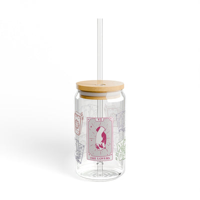 'The Lovers' Tarot Card Sipper Glass
