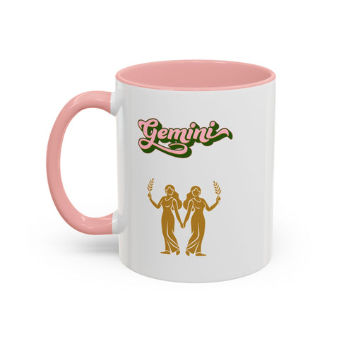 'Gemini' Zodiac Accent Coffee Mug