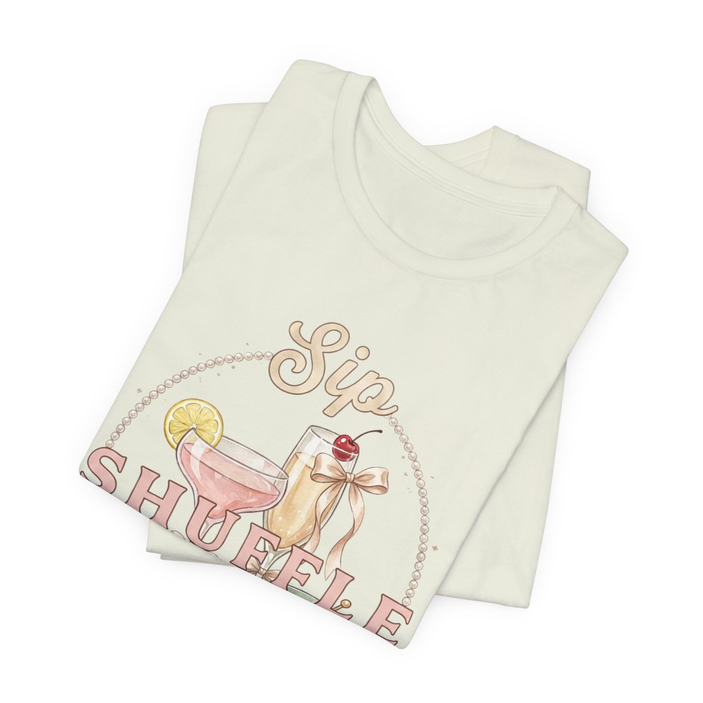 Sip Shuffle Repeat Shirt, Mahjong Social Club Tee, Pastel Girls Night Graphic Shirt, Mahjong Lover Gift