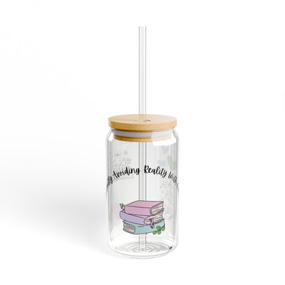 'Currently Avoiding Reality With Fiction' Sipper Glass