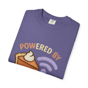 Powered by Pie and Wi-Fi T-Shirt, Funny Unisex Tee, Gift for Pie Lovers, Tech Enthusiasts, Perfect for Holidays and Parties