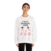 "I Am A Woman in STEM" Astronaut Unisex Crewneck Sweatshirt